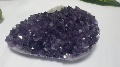 Amethyst Cluster Freeform with Calcite 1.3kg