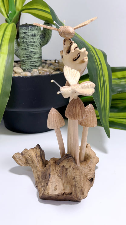 Wooden Bee and Mushroom 99g