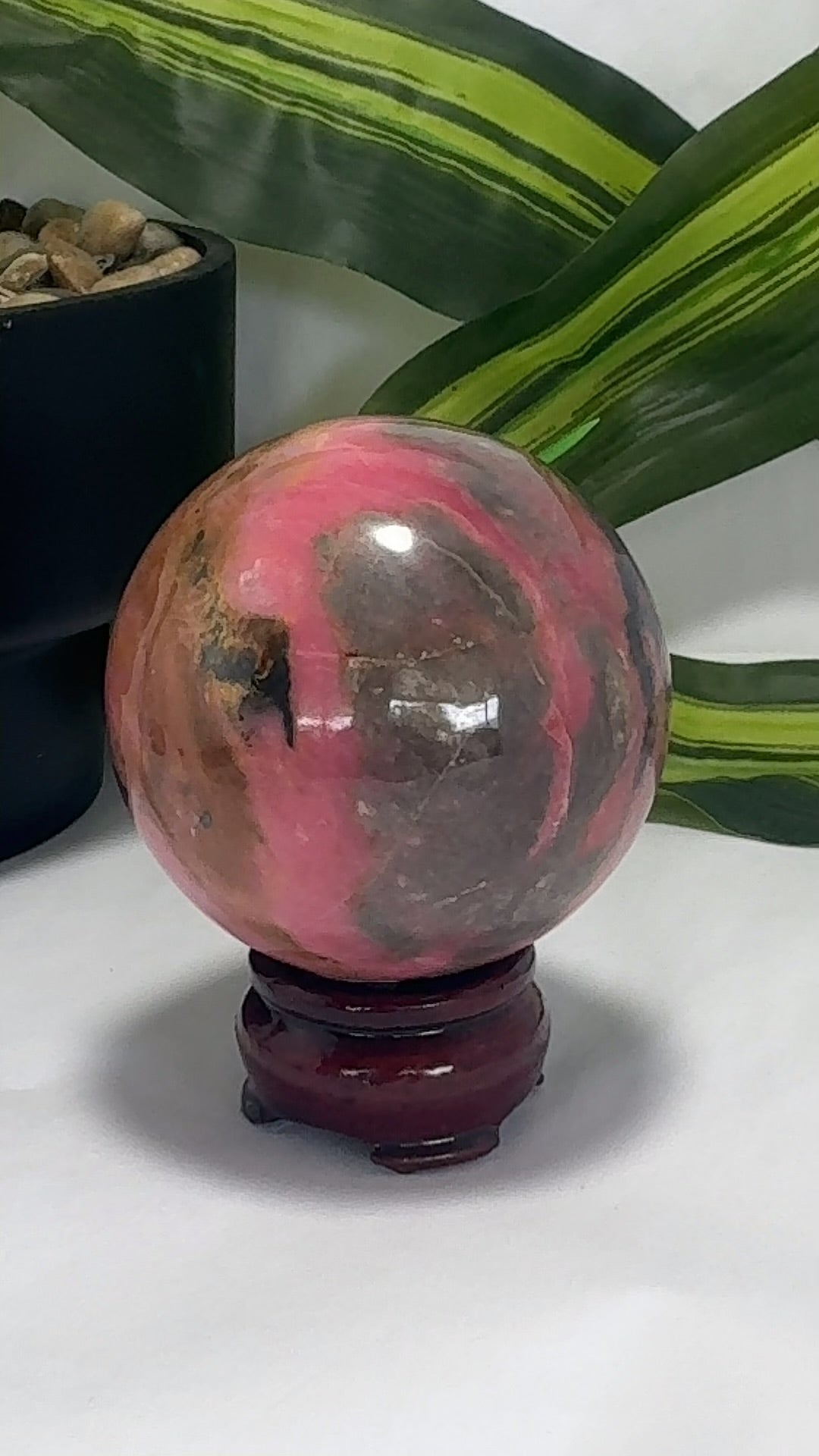 Rhodonite Sphere 654g