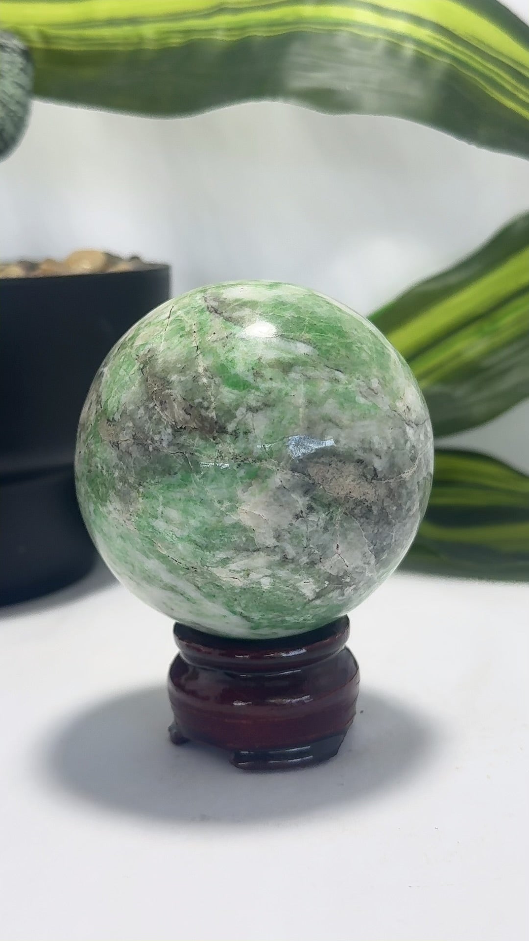 Green Apple Jadeite Sphere 614g