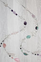 Amethyst/Fluorite Chunky Crystal Hanger Long 95cm