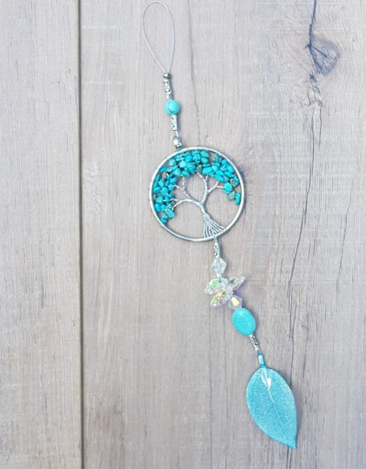 Turquoise Tree of Life hanger app 25cm