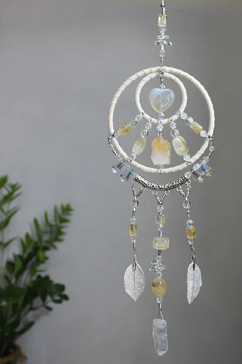 Citrine & Clear Quartz Mandala Hanger app 45cm