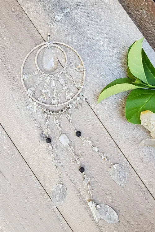 Clear Quartz Crystal Mandala Hanger app 60cm