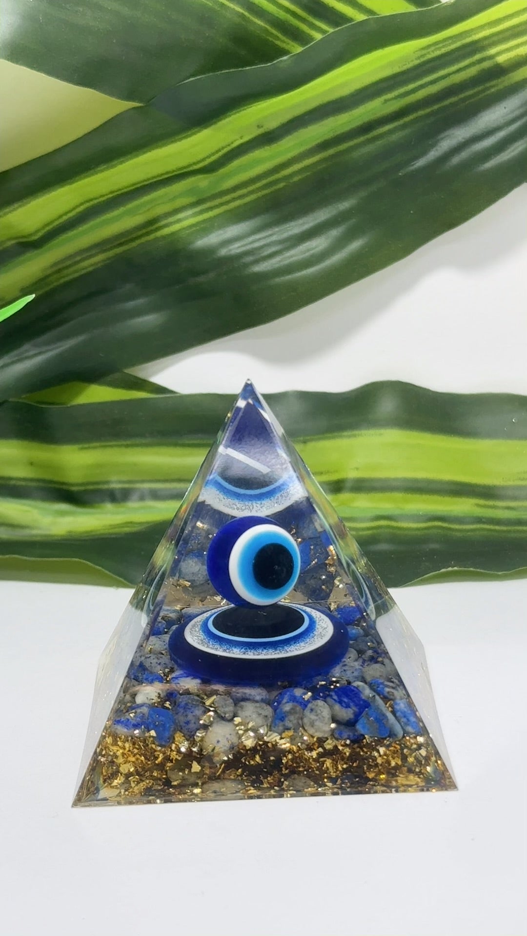 All Seeing Evil Eye Orgonite Pyramid