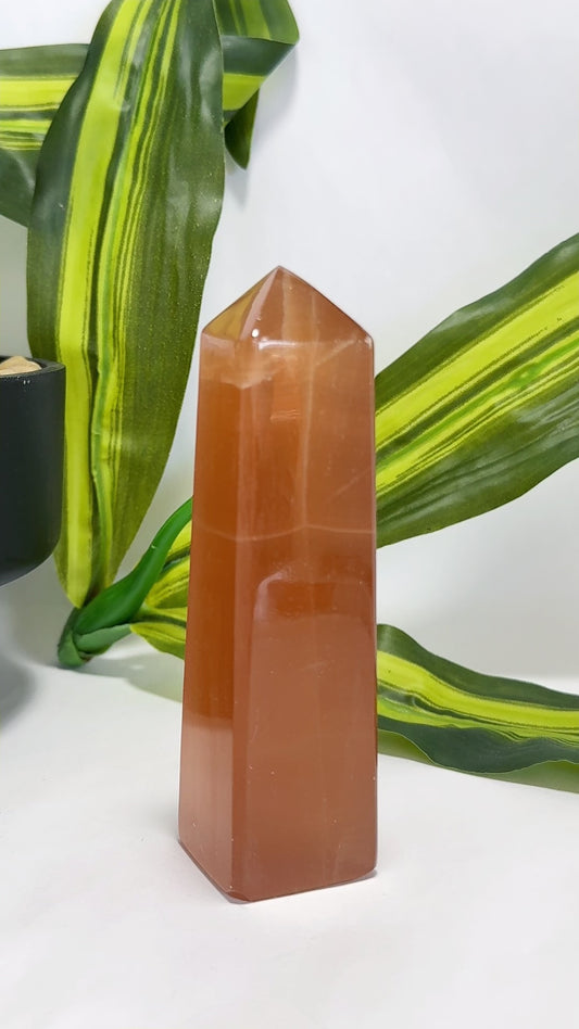 Honey Calcite Tower 294g