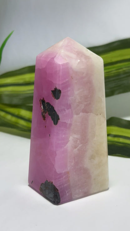 Pink Aragonite Tower 364g