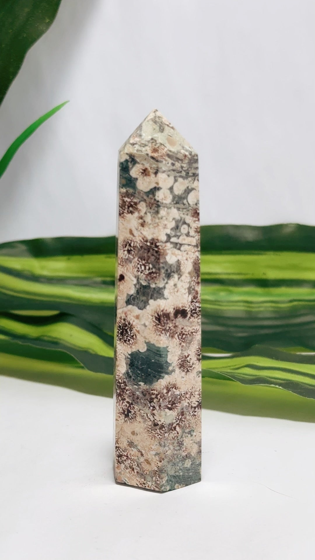 Russian Flower Agate Tower 86g