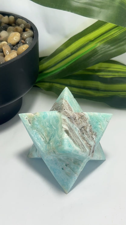 Blue Aragonite Merkaba 454g