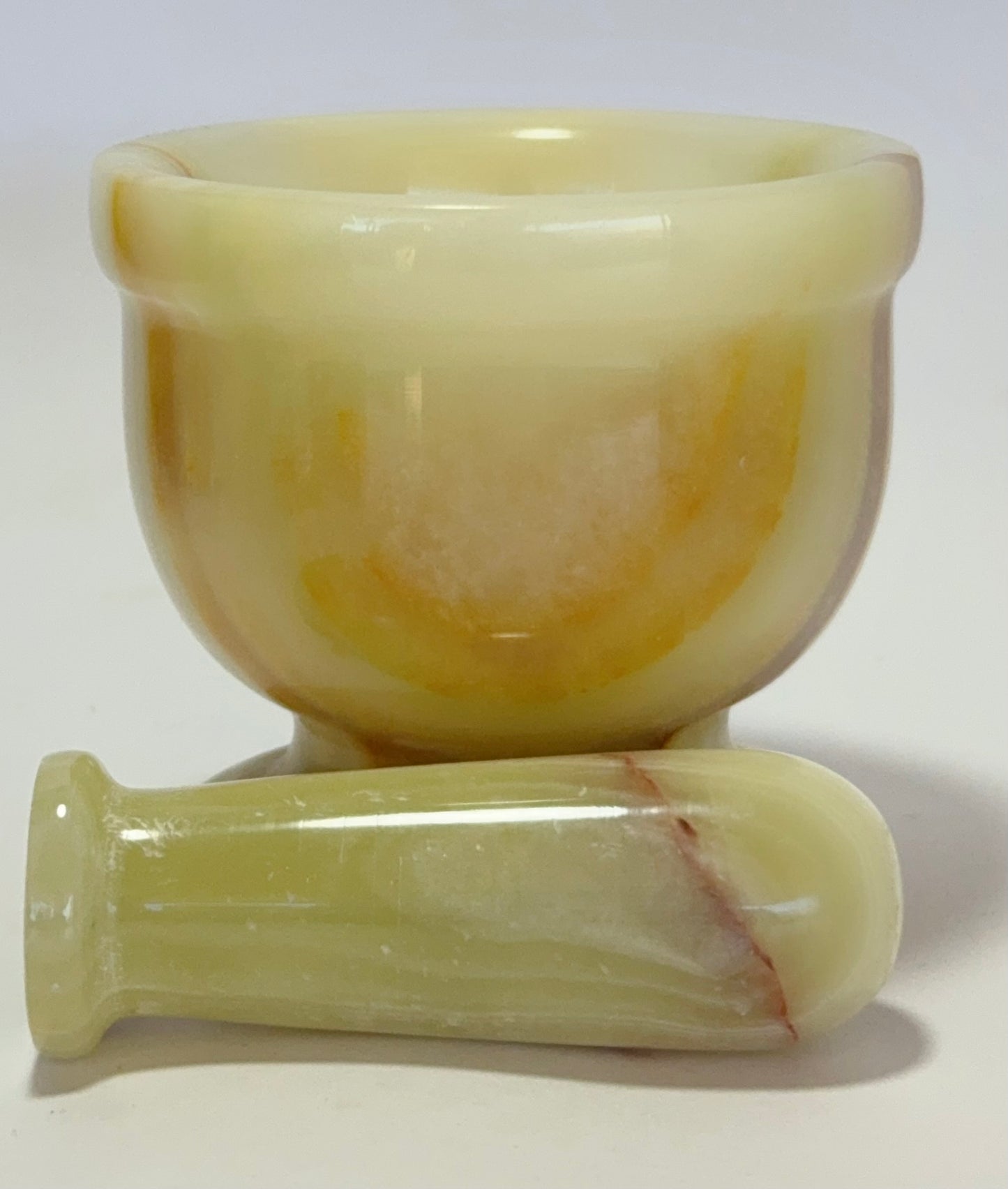 Green Banded Onyx Mortar and Pestle 428g