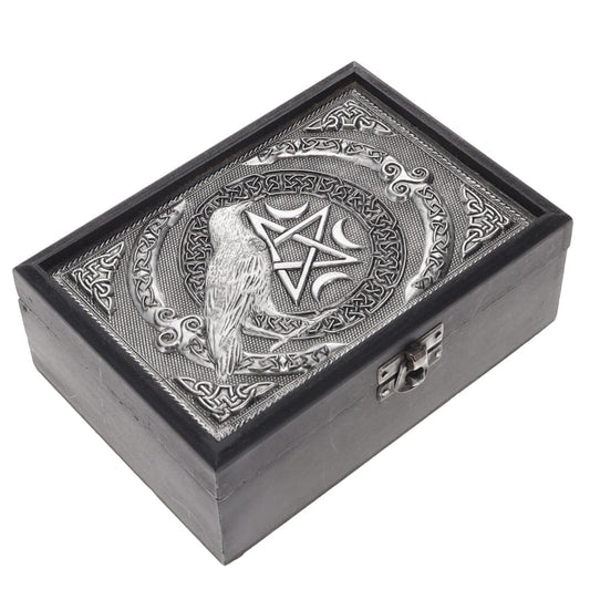 WOODEN BOX - Raven Pentacle