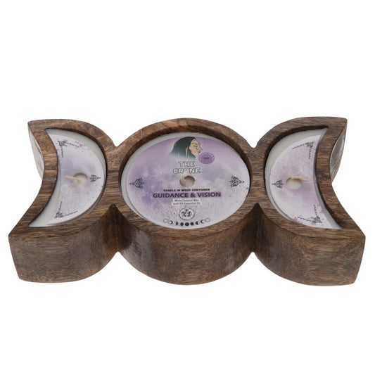 The Crone Triple Moon Sage Candle - Guidance and Vision