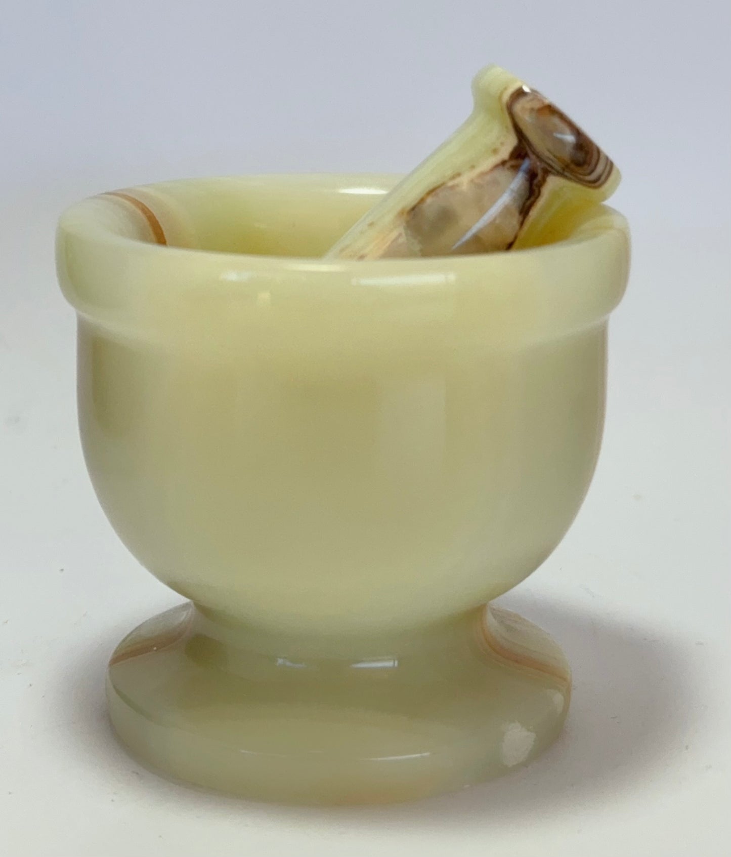 Green Banded Onyx Mortar and Pestle 428g