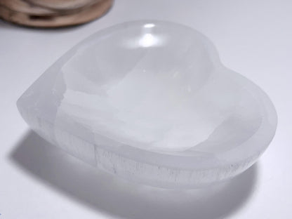 Selenite Large Heart Bowl