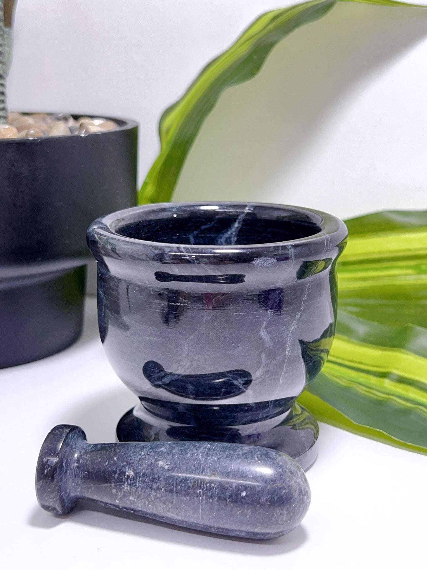 Black Jade Mortar & Pestle 532g