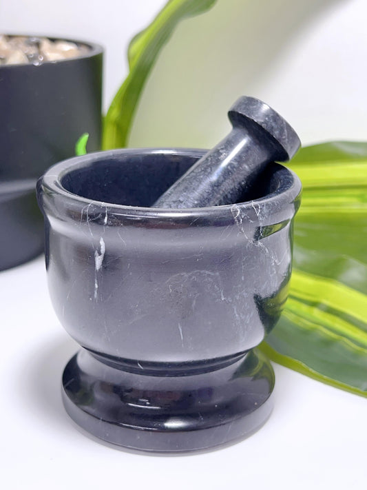 Black Jade Mortar & Pestle 580g