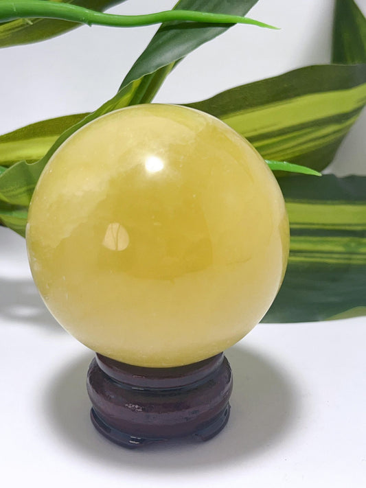 Lemon Calcite Sphere - 492g