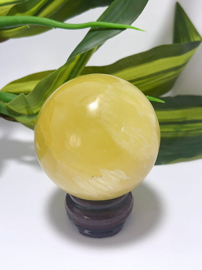 Lemon Calcite Sphere - 462g