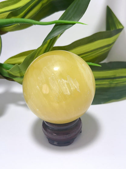 Lemon Calcite Sphere - 462g