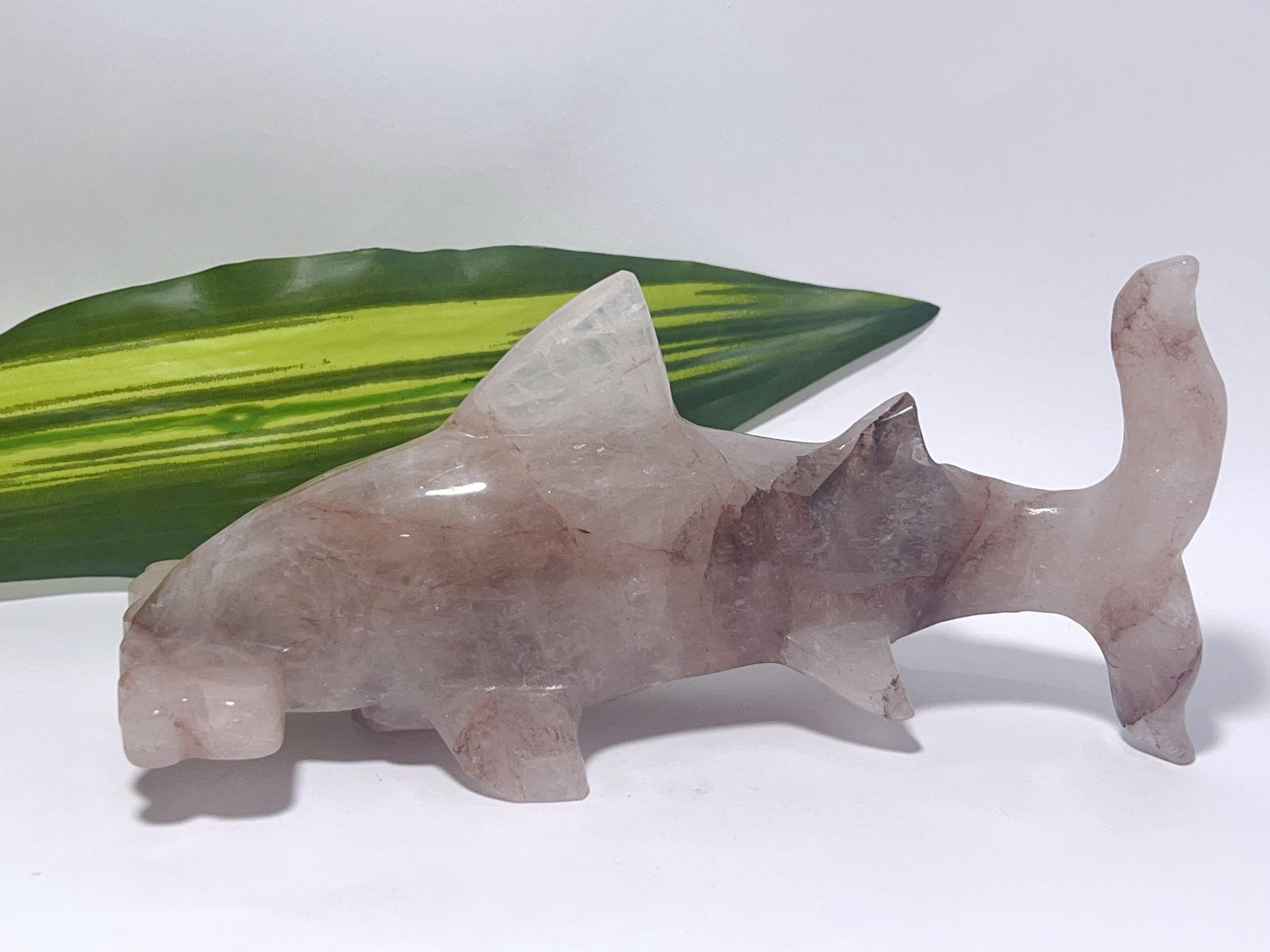 Fire Quartz Hammer Head Shark 412g