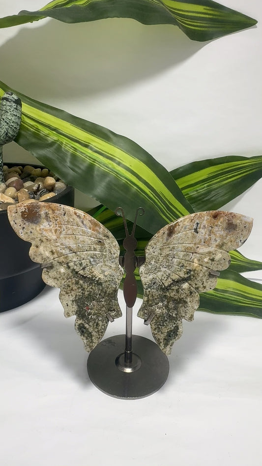 Jasper Butterfly on Stand 3pc 150g