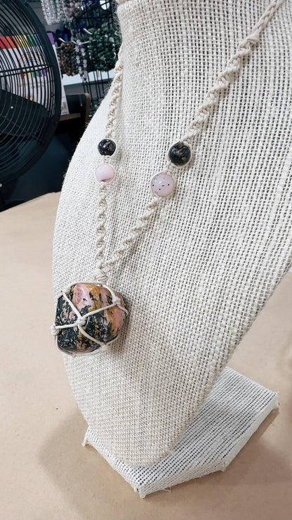 Rhodonite Handmade Pendant