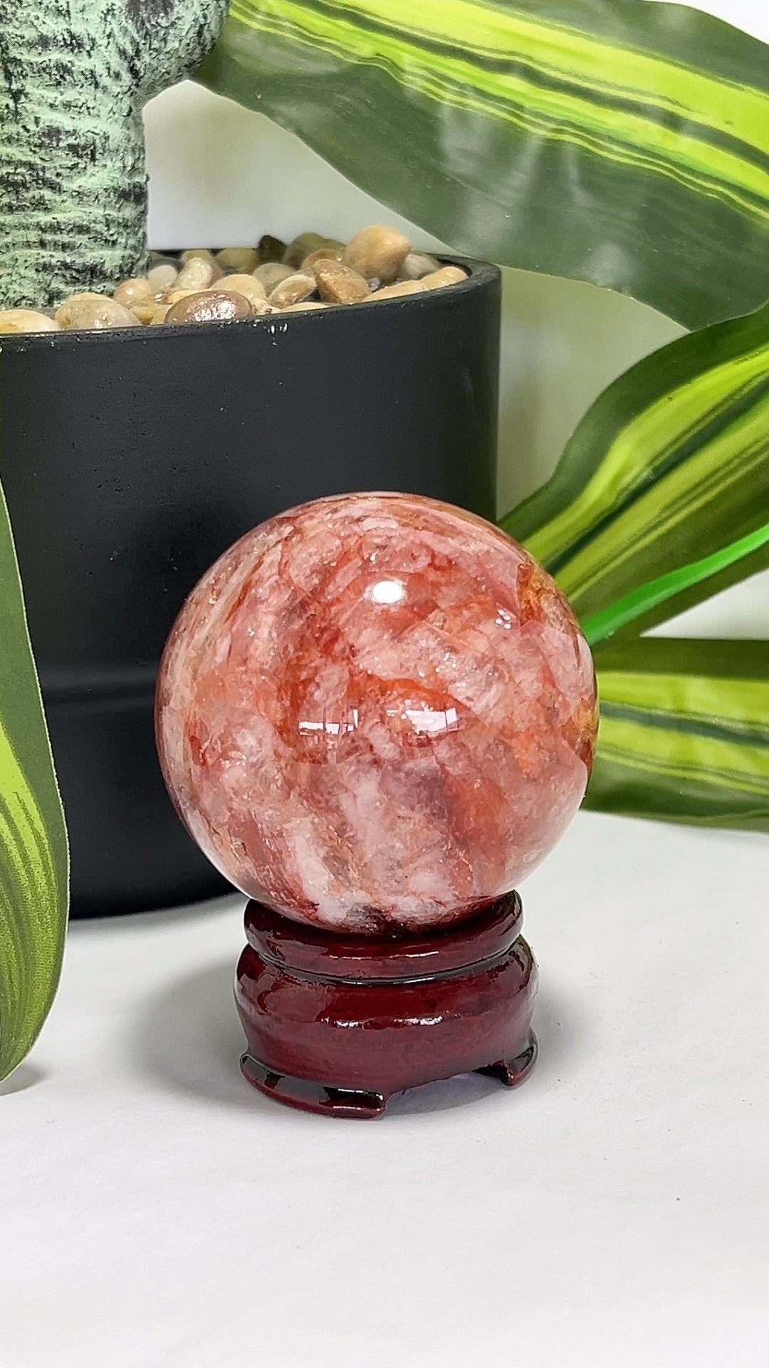 Fire Quartz Sphere 260g