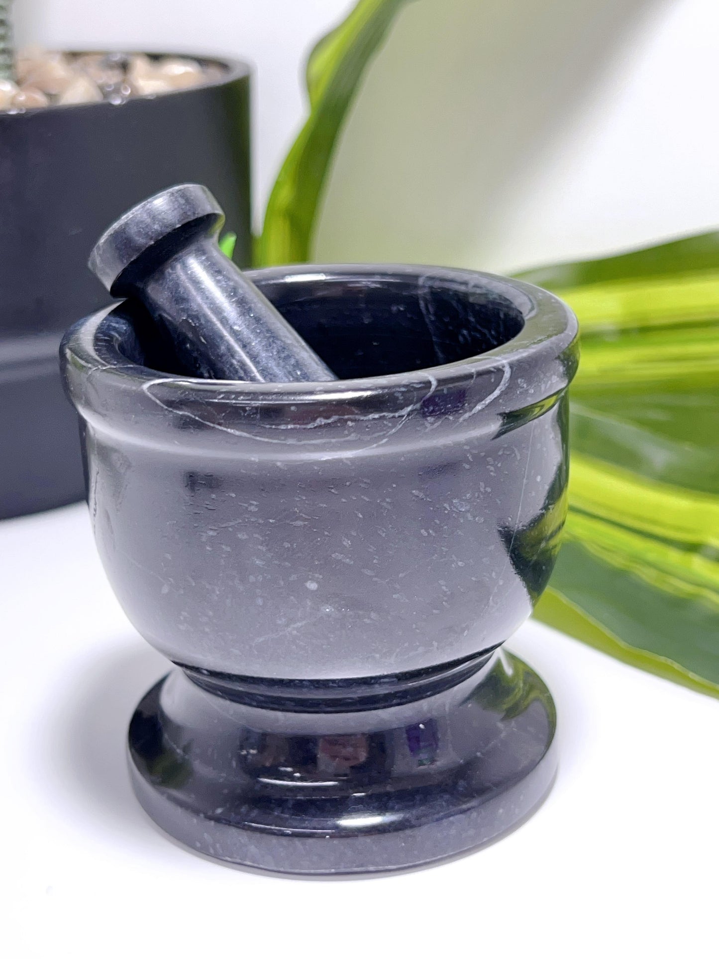 Black Jade Mortar & Pestle 510g