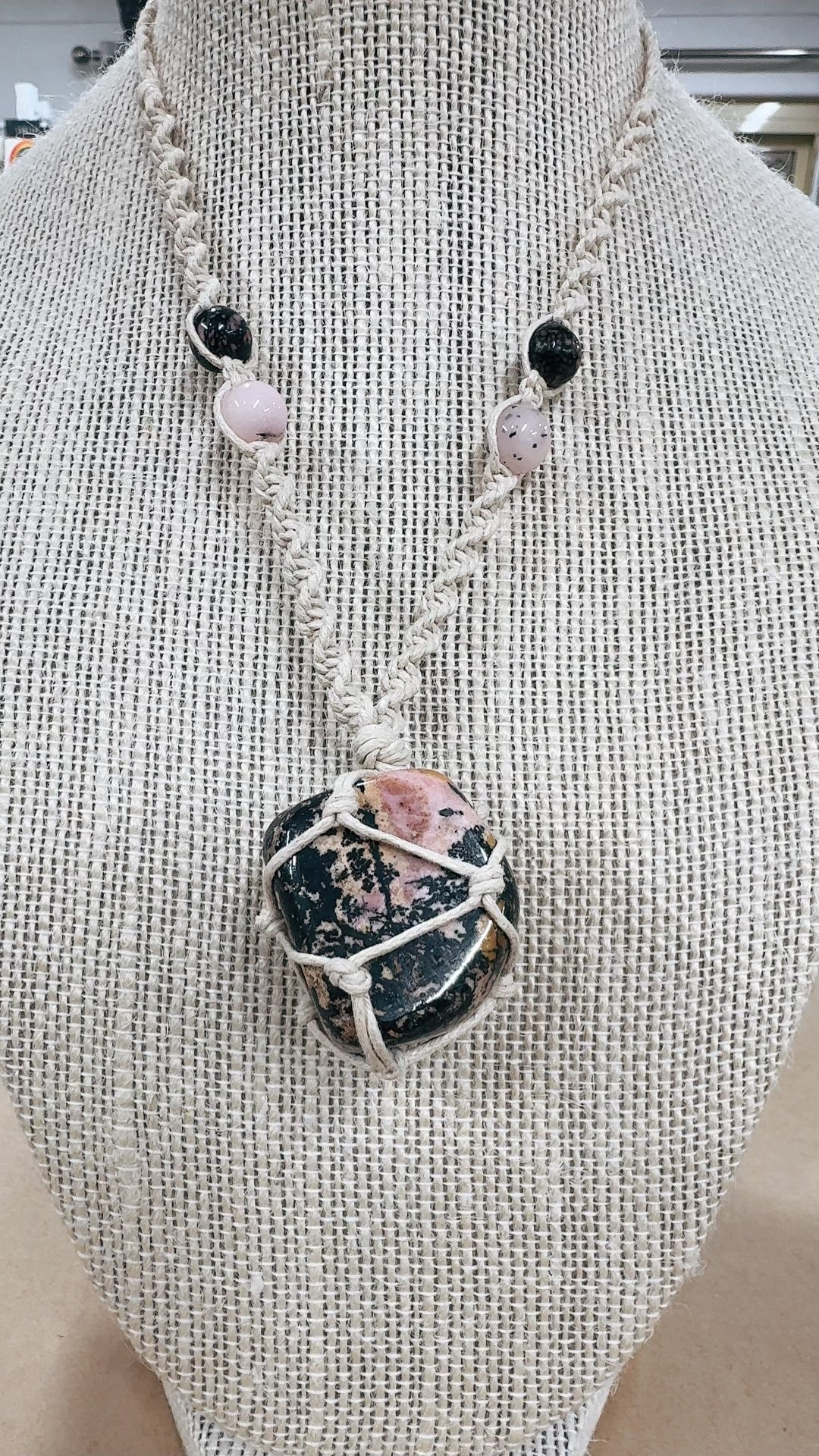 Rhodonite Handmade Pendant