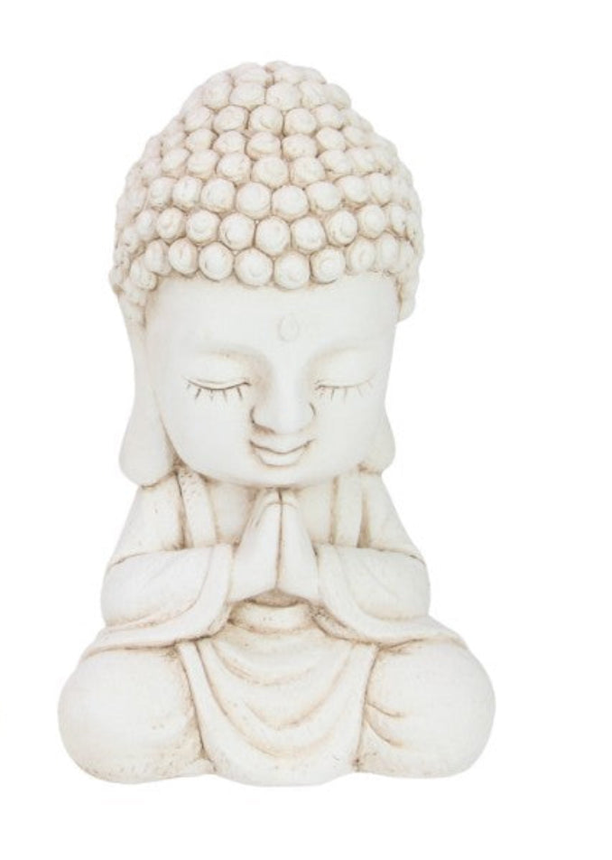 Cream Garden Praying Buddha  34cm