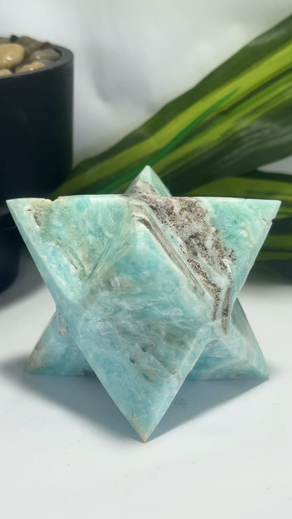 Blue Aragonite Merkaba 454g