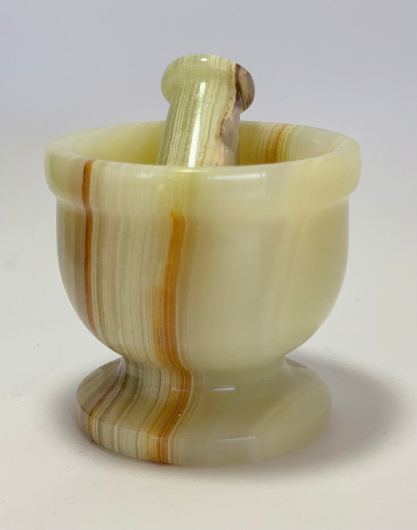 Green Banded Onyx Mortar and Pestle 428g