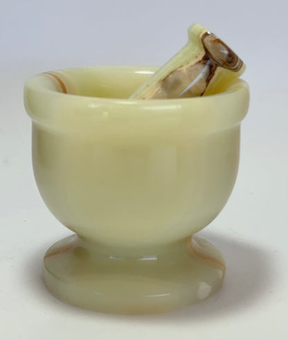 Green Banded Onyx Mortar and Pestle 428g