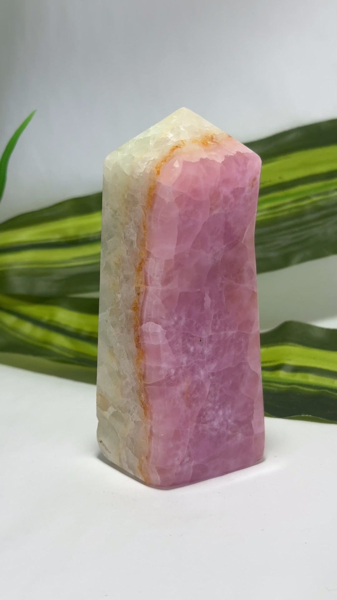 Pink Aragonite Tower 338g