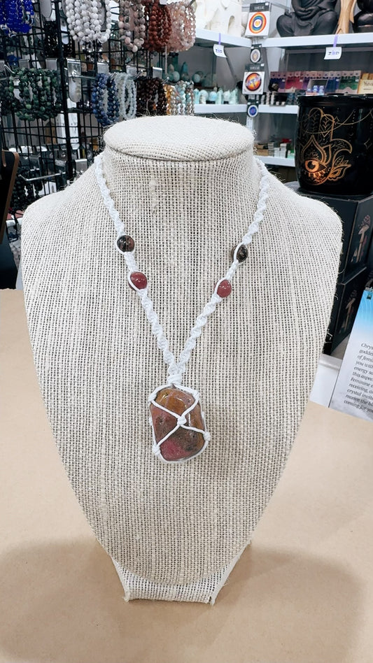 Rhodonite Handmade Pendant