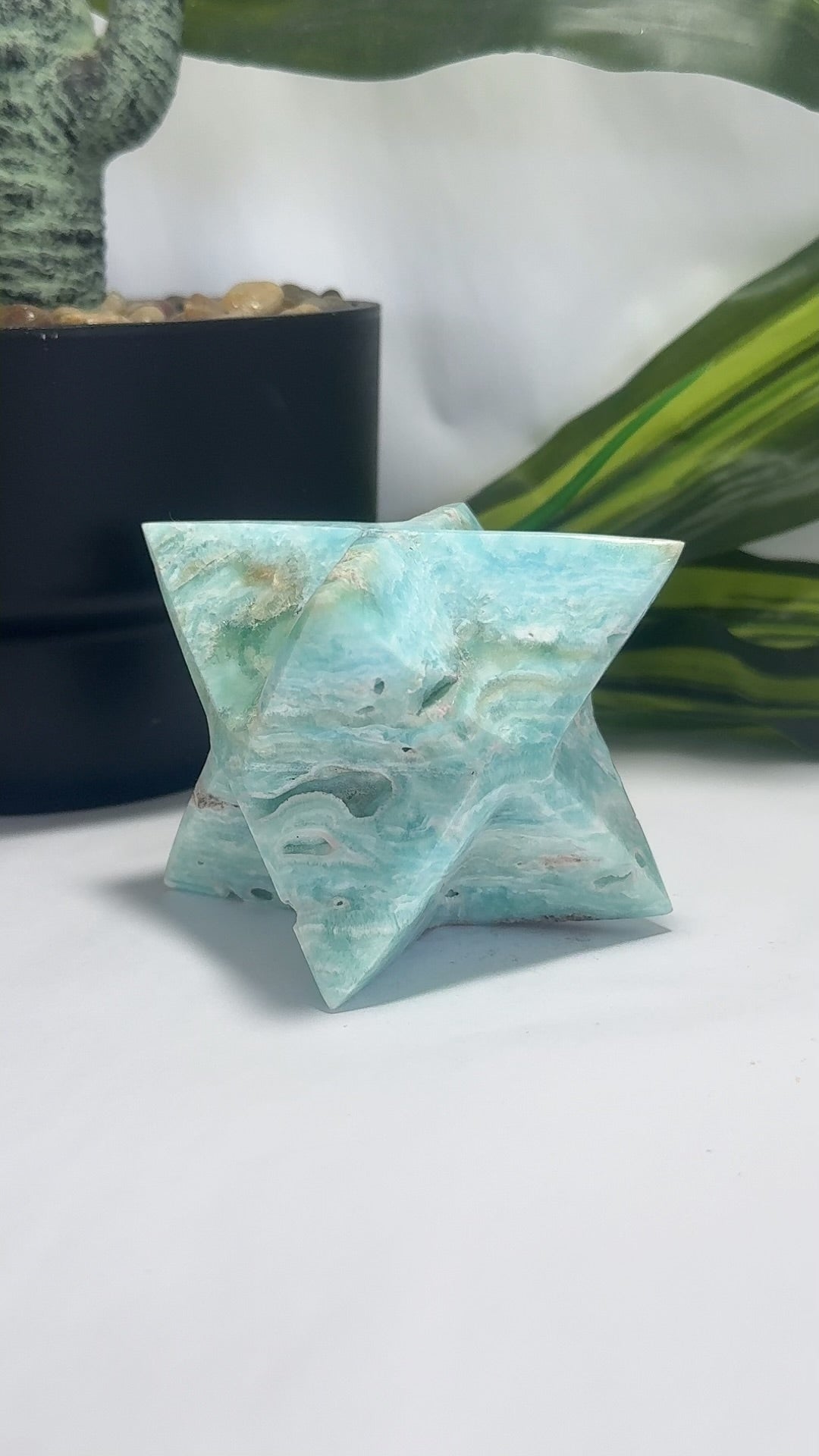 Blue Aragonite Merkaba 454g