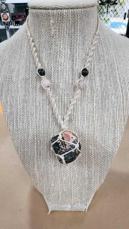 Rhodonite Handmade Pendant