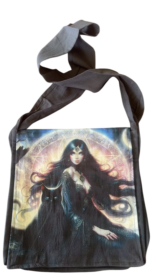 Witchy Cat Goddess Satchel/Shoulder Bag