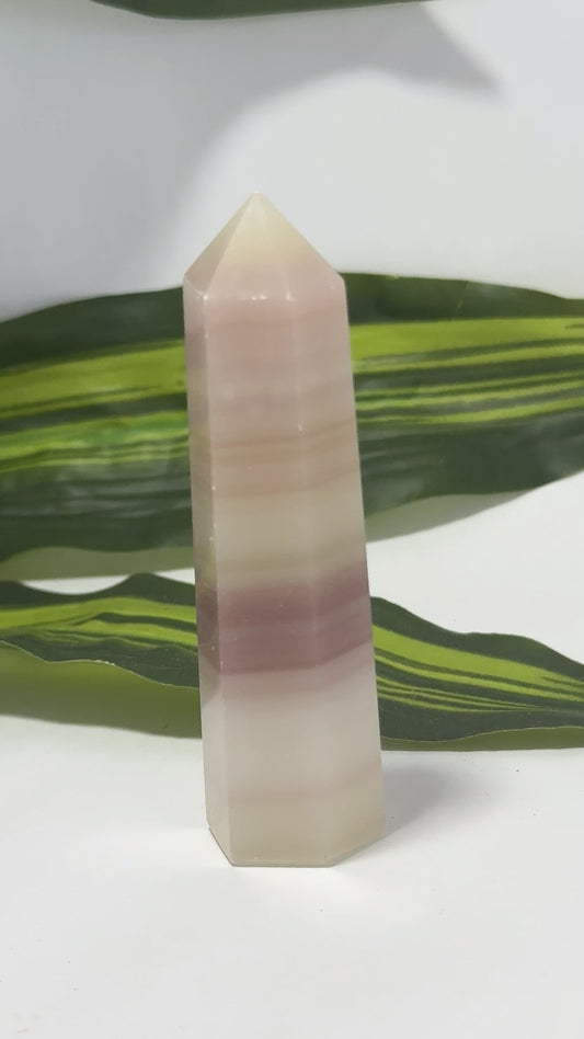 Pink Pistachio Calcite Point 90g