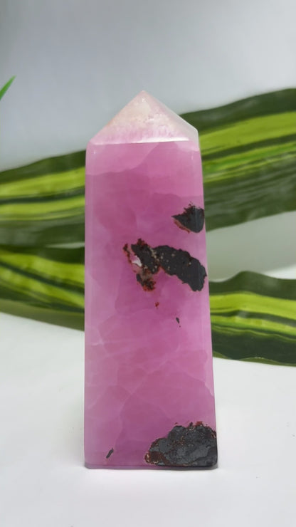 Pink Aragonite Tower 364g