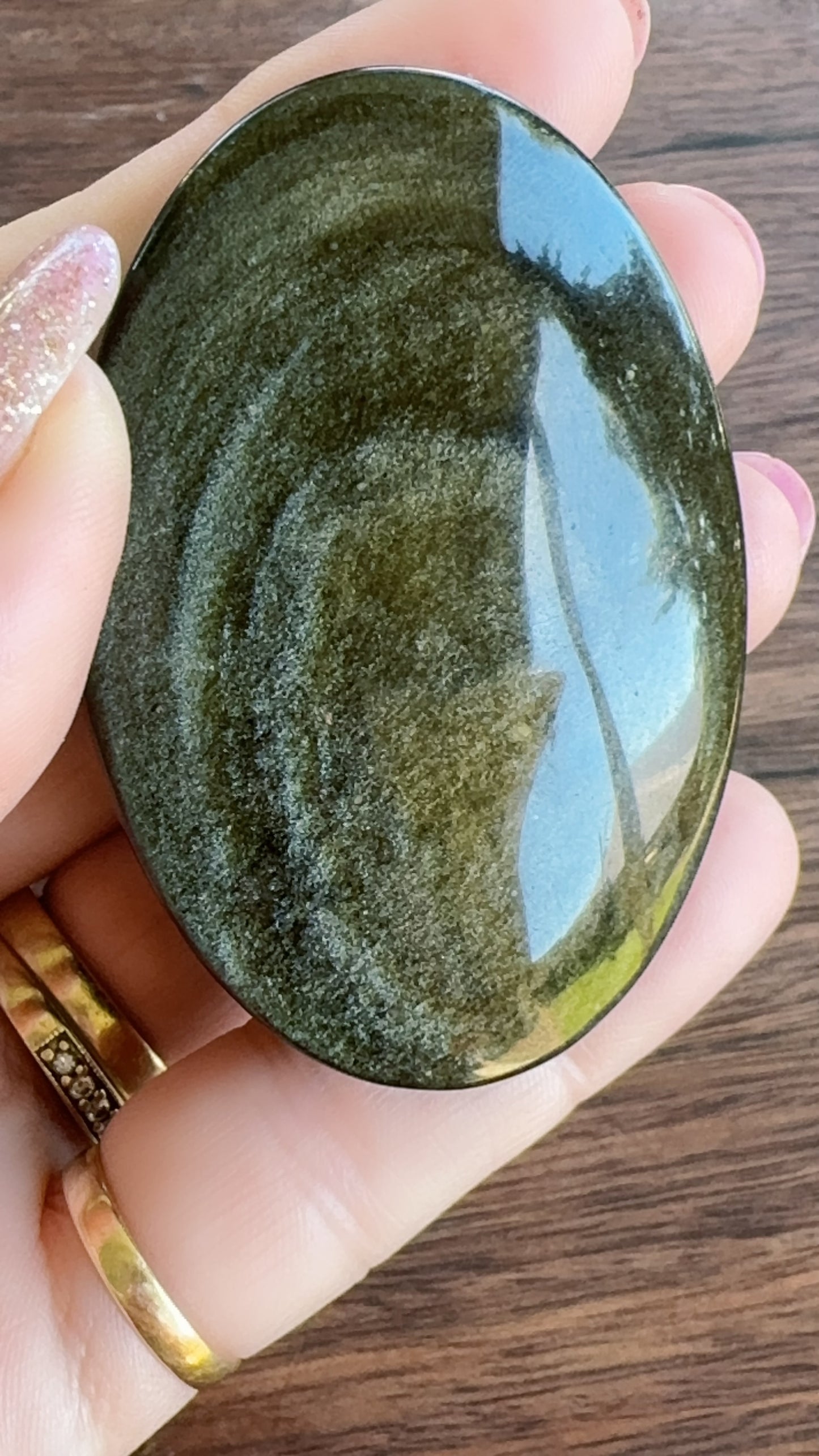 Golden Obsidian Palm 65g