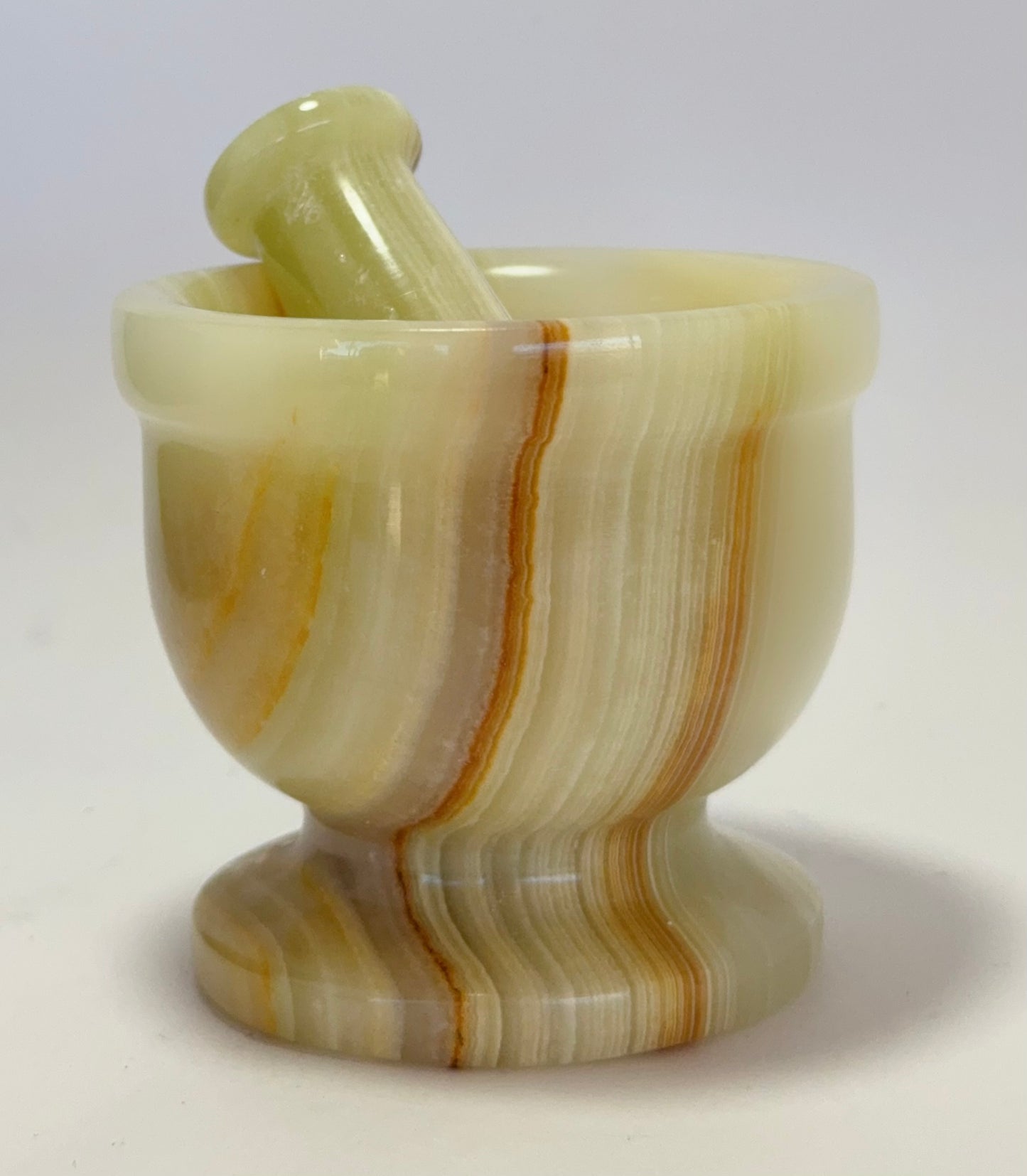 Green Banded Onyx Mortar and Pestle 428g