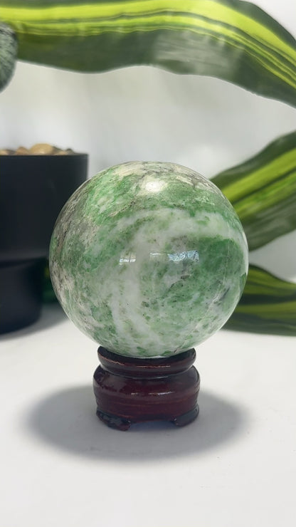 Green Apple Jadeite Sphere 614g