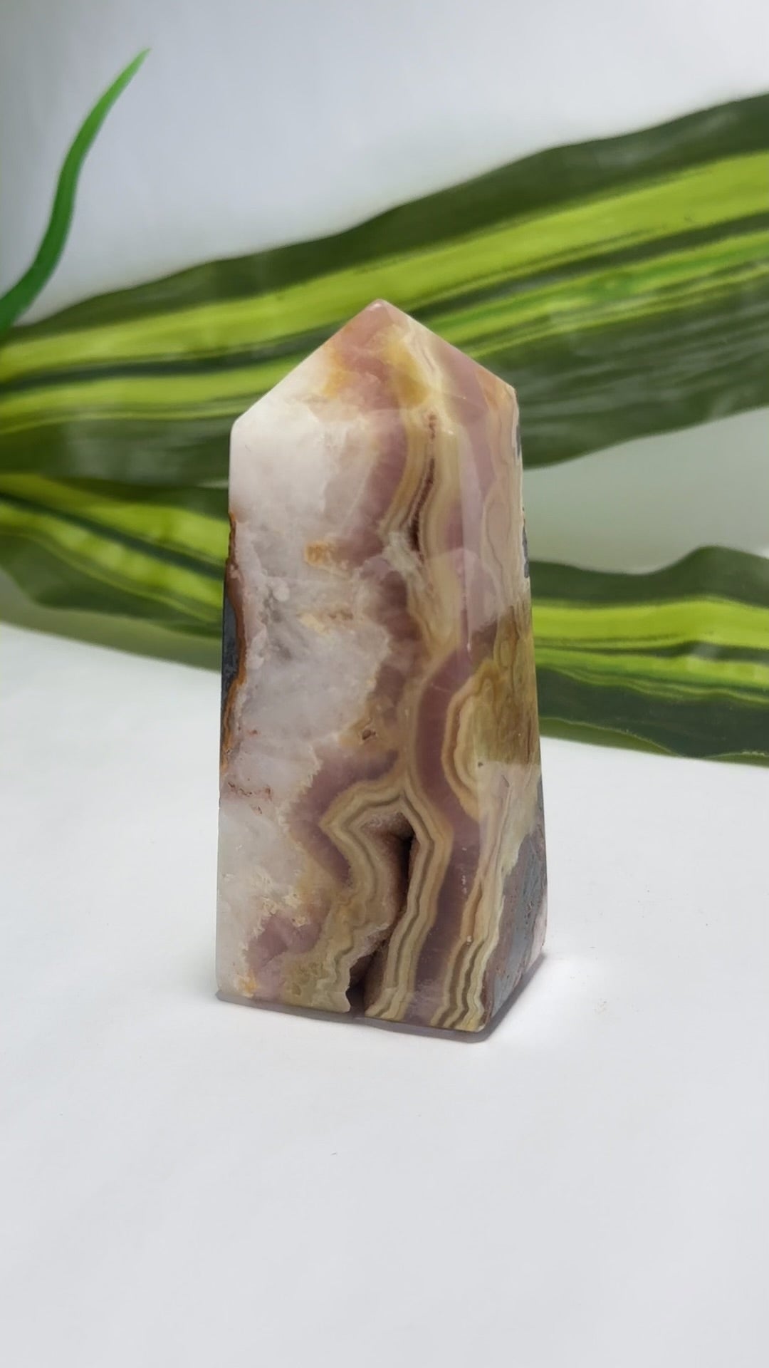 Pink Aragonite Tower 156g