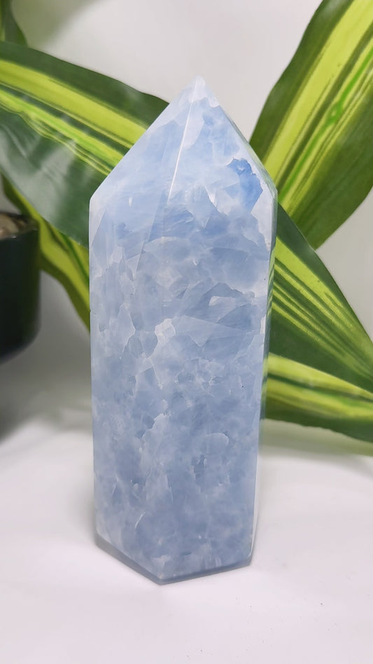 Blue Calcite Tower 776g