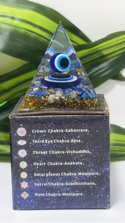 All Seeing Evil Eye Orgonite Pyramid