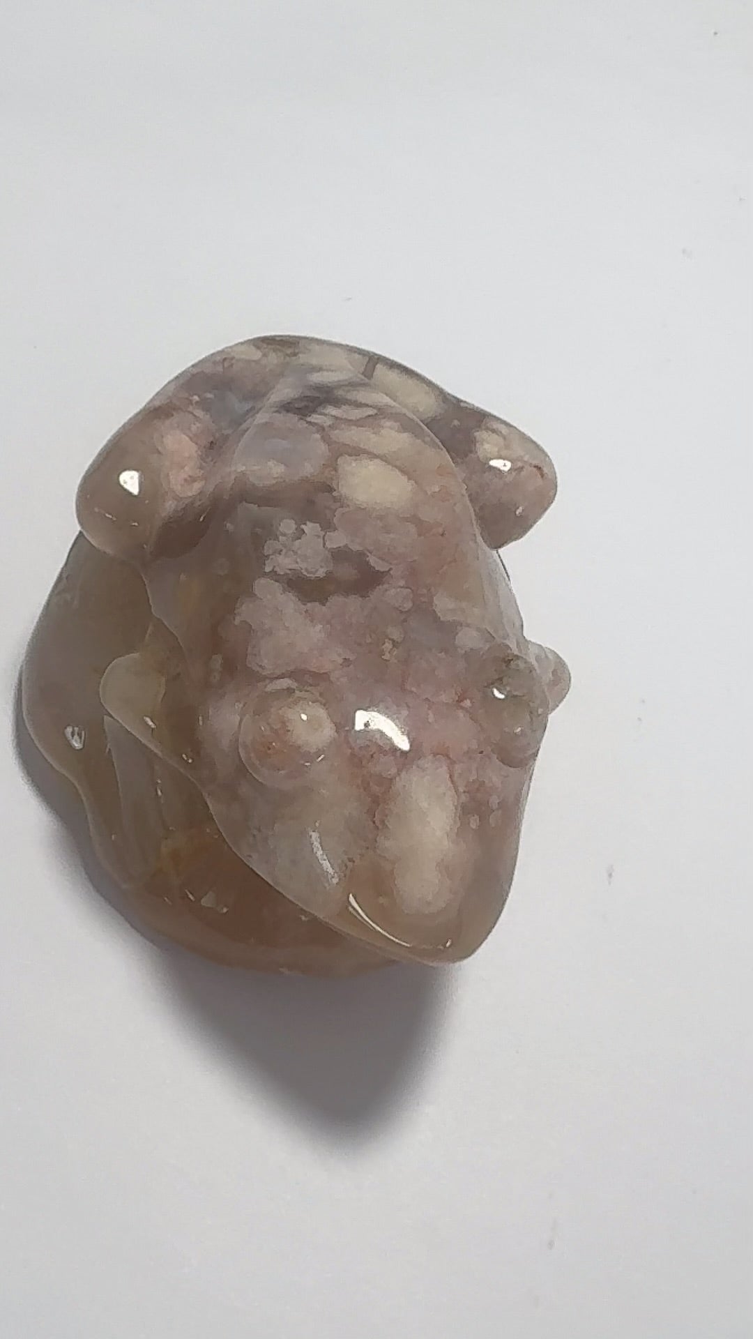 Flower Agate Frog 228g