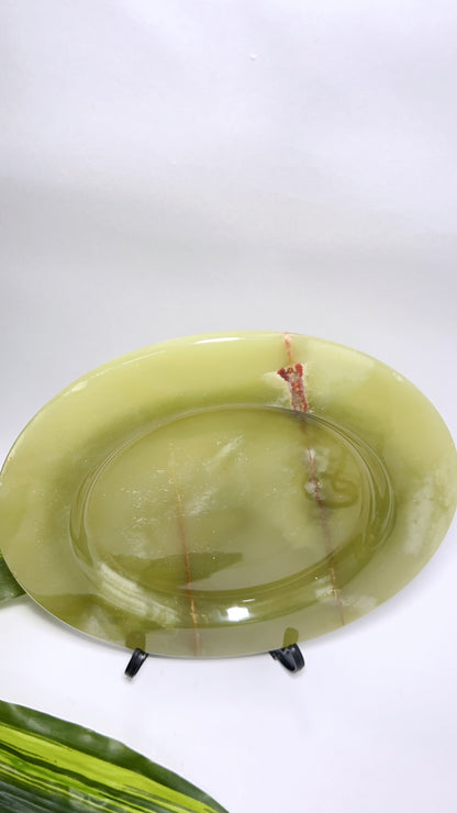 Green Banded Onyx Plate 856g