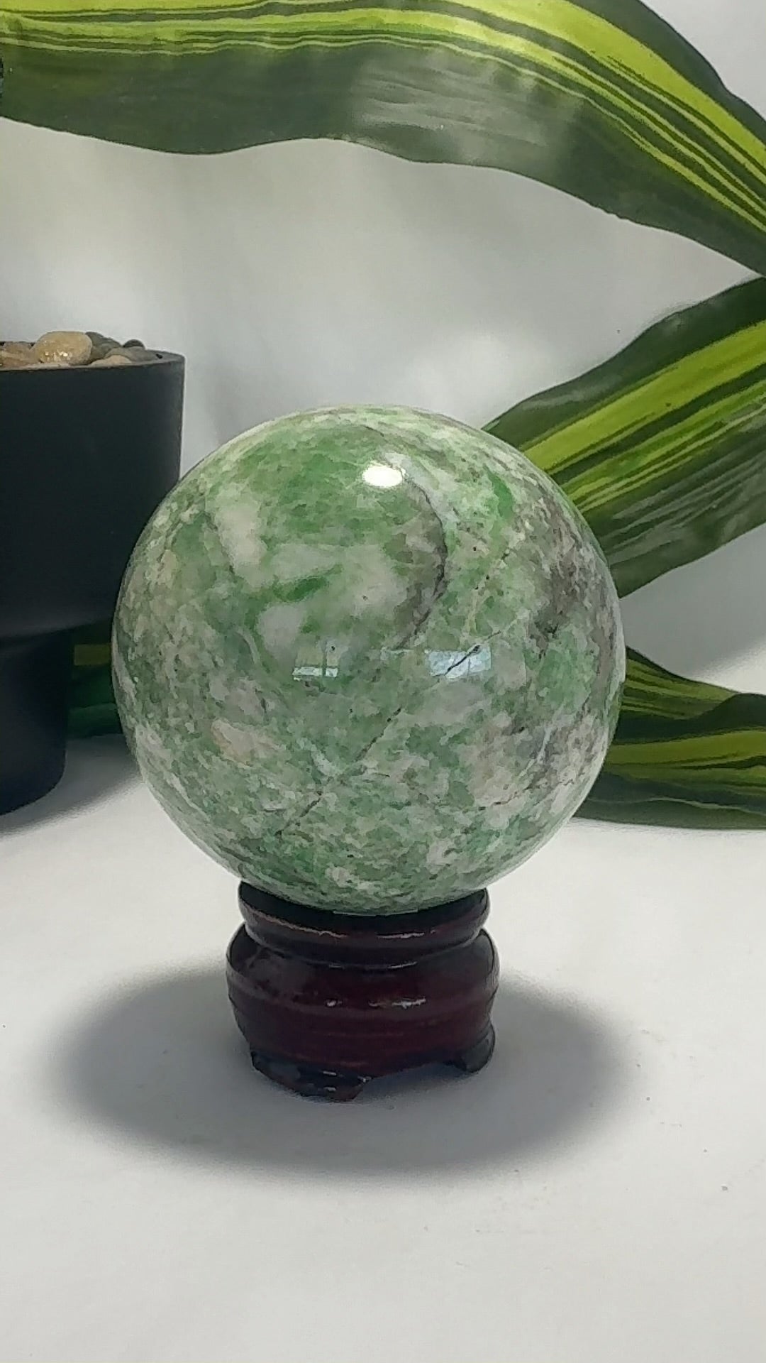 Green Apple Jadeite Sphere 614g