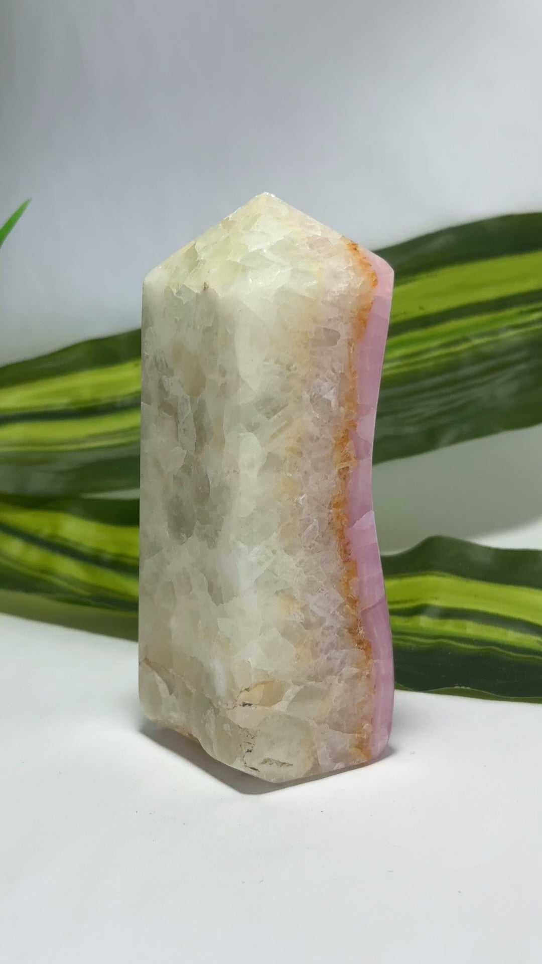 Pink Aragonite Tower 338g